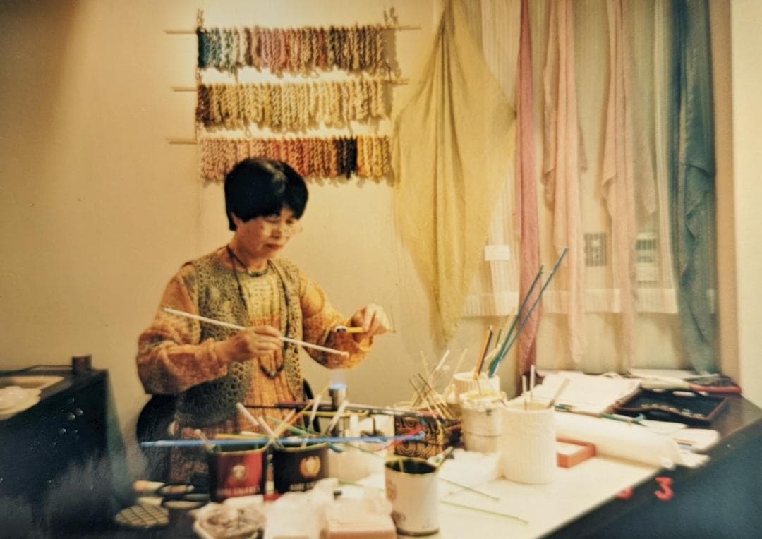 吉田正子トンボ玉（貳拾肆）　「江戸組み紐」ネックレス　ガラス玉に込めた日本画