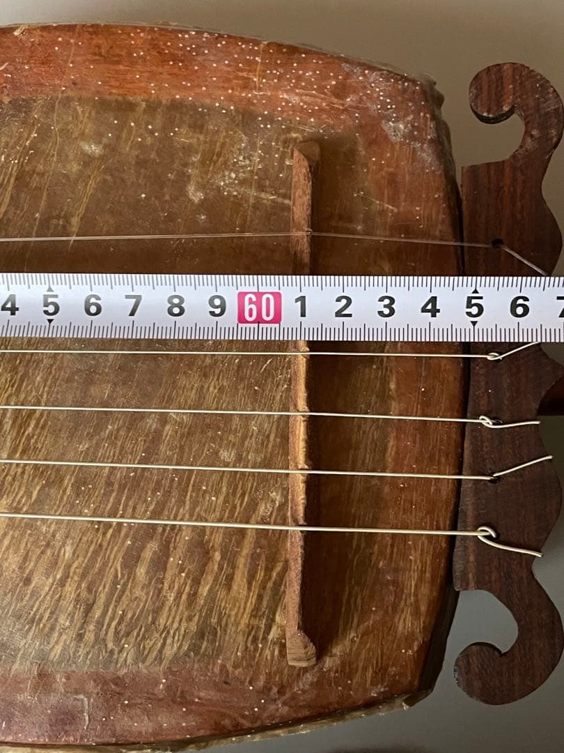 超個性派フレットレスギター　三味線ボディ×魚皮張り　ショートスケール　ケース付