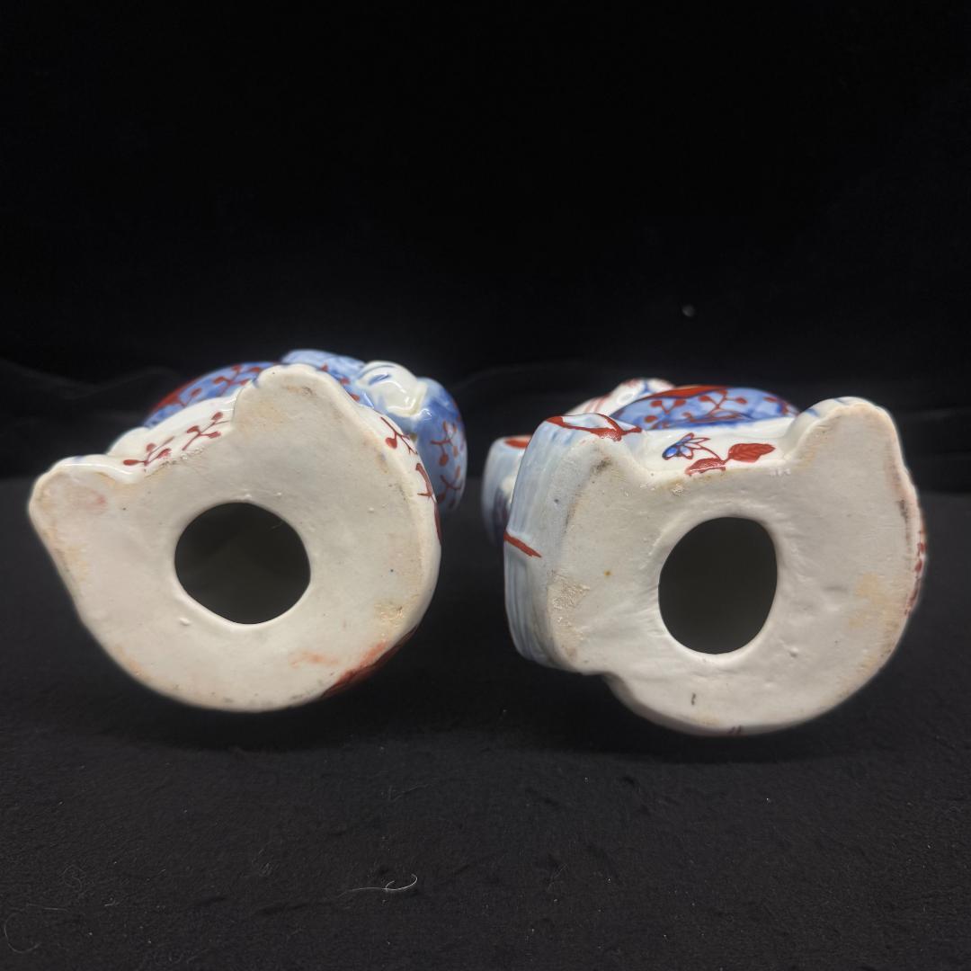 希少！伊万里焼　招き猫　置物　縁起物 右手上げ左手上げ2体セット