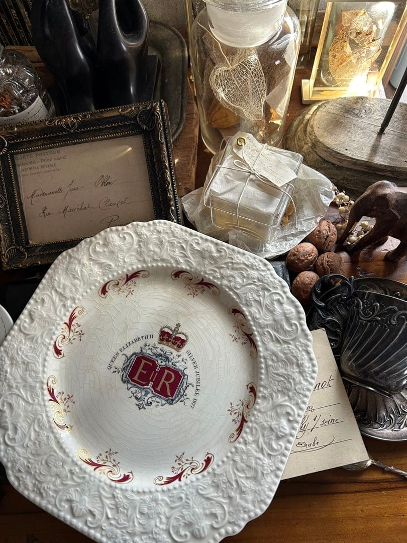 英国王室 エリザベス女王 コロネーション デコラティブ プレート　アンティーク