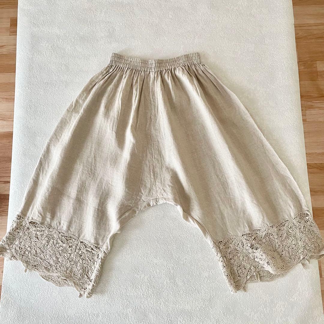 Vias Blomme コルトレイクリネン　バテンレース　サルエルパンツ