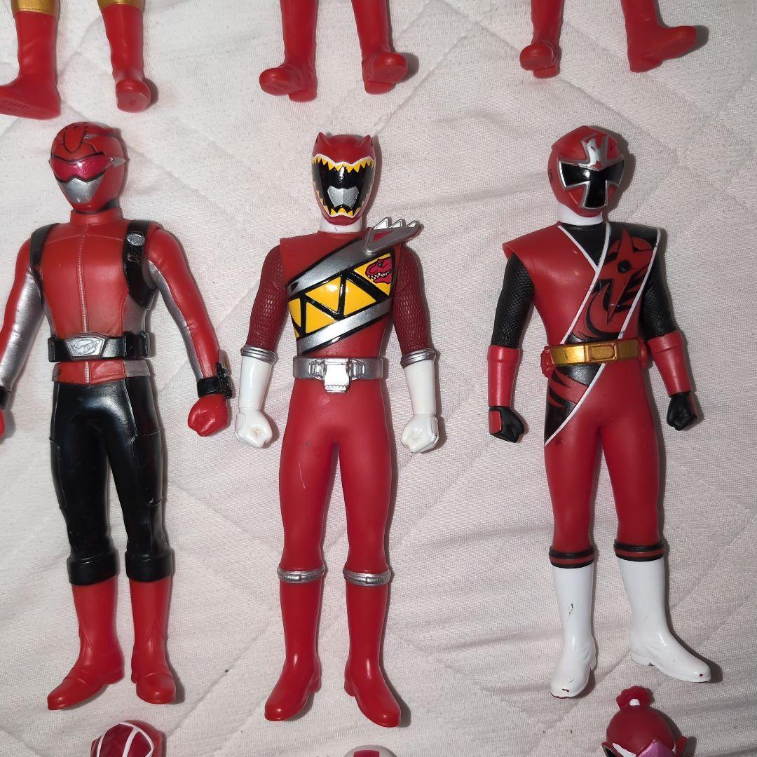 戦隊ヒーローソフビ◆レッド18体セット