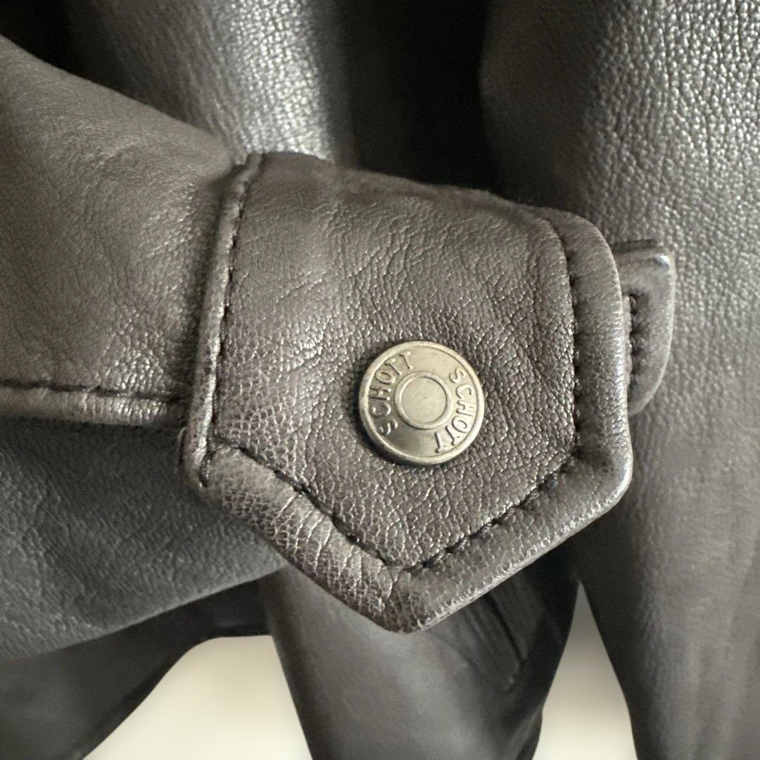 最終値下❗️即日発送‼️ 美品　schott シングルライダースジャケット XL