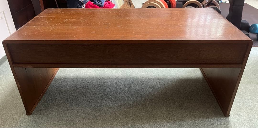 アンティーク木製文机 引き出し2つ付き