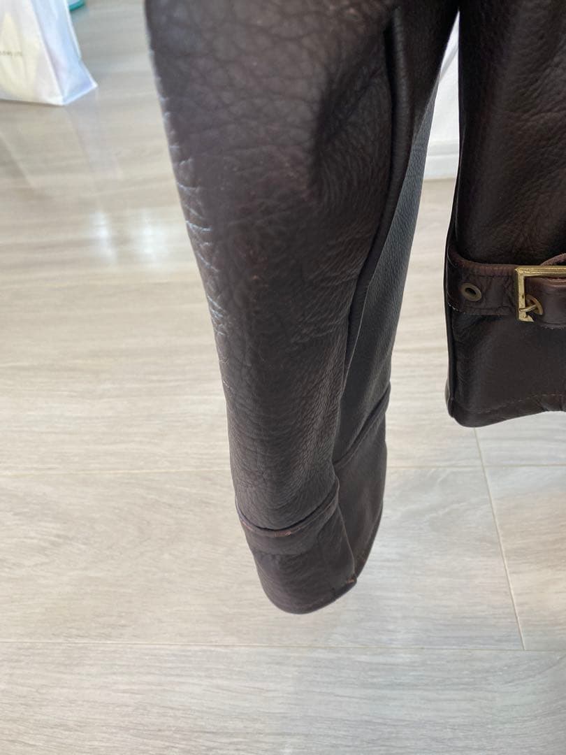 【値下】Schott シングルライダースジャケット サイズ38 ダークブラウン