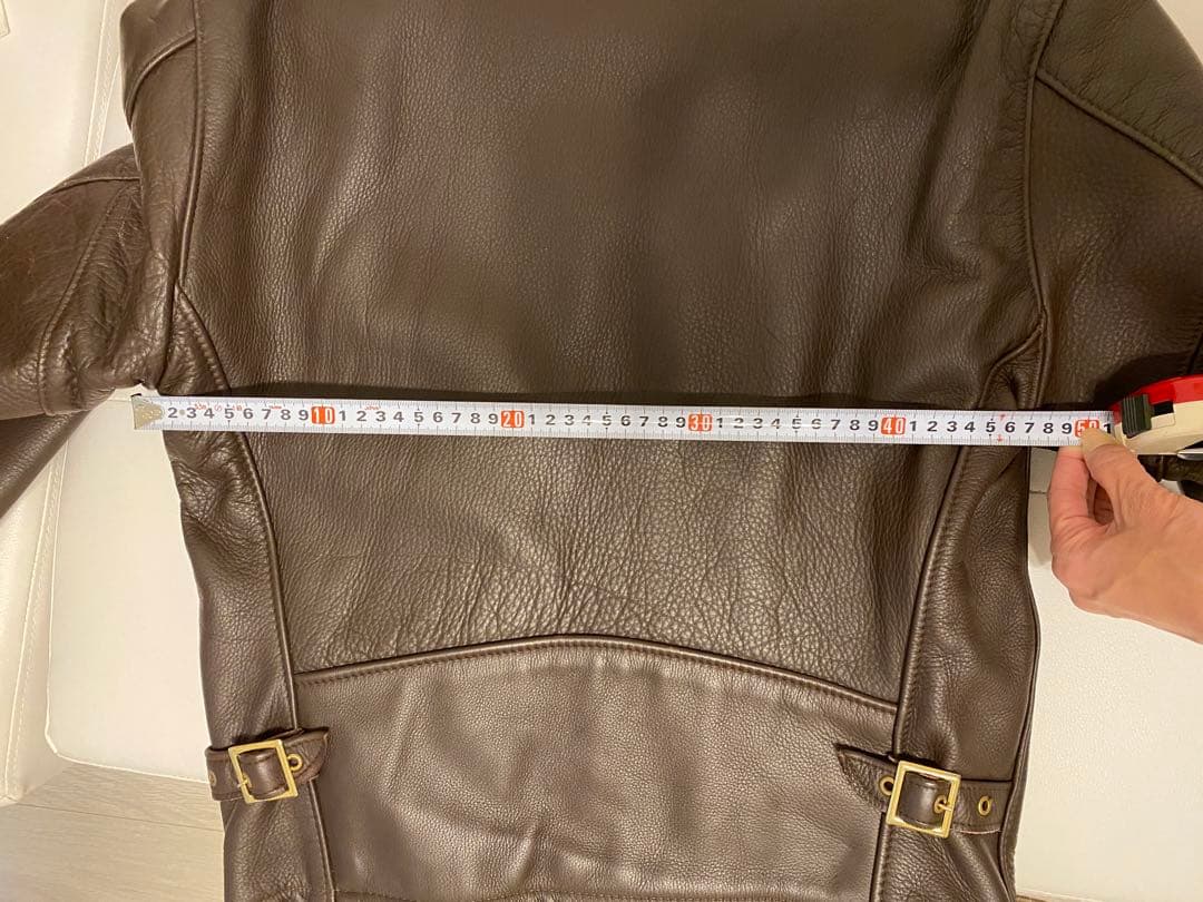 【値下】Schott シングルライダースジャケット サイズ38 ダークブラウン