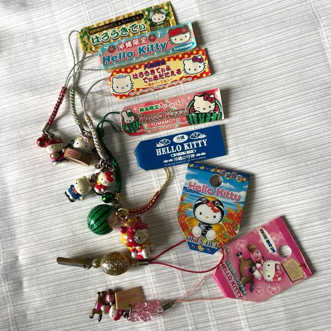 ご当地値付けキティちゃんストラップ　　66個　（西）　西日本　希少　レア