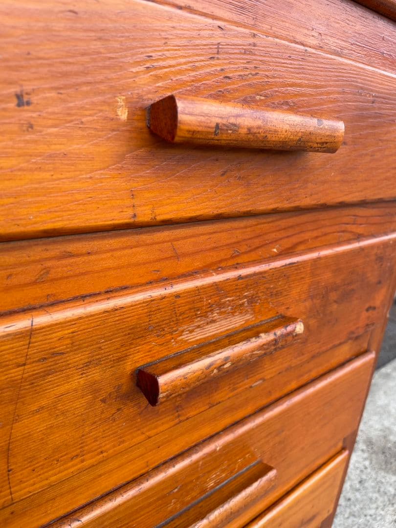 USアンティーク 古い木の引出し チェスト 書類ケース 棚 古家具 ヴィンテージ