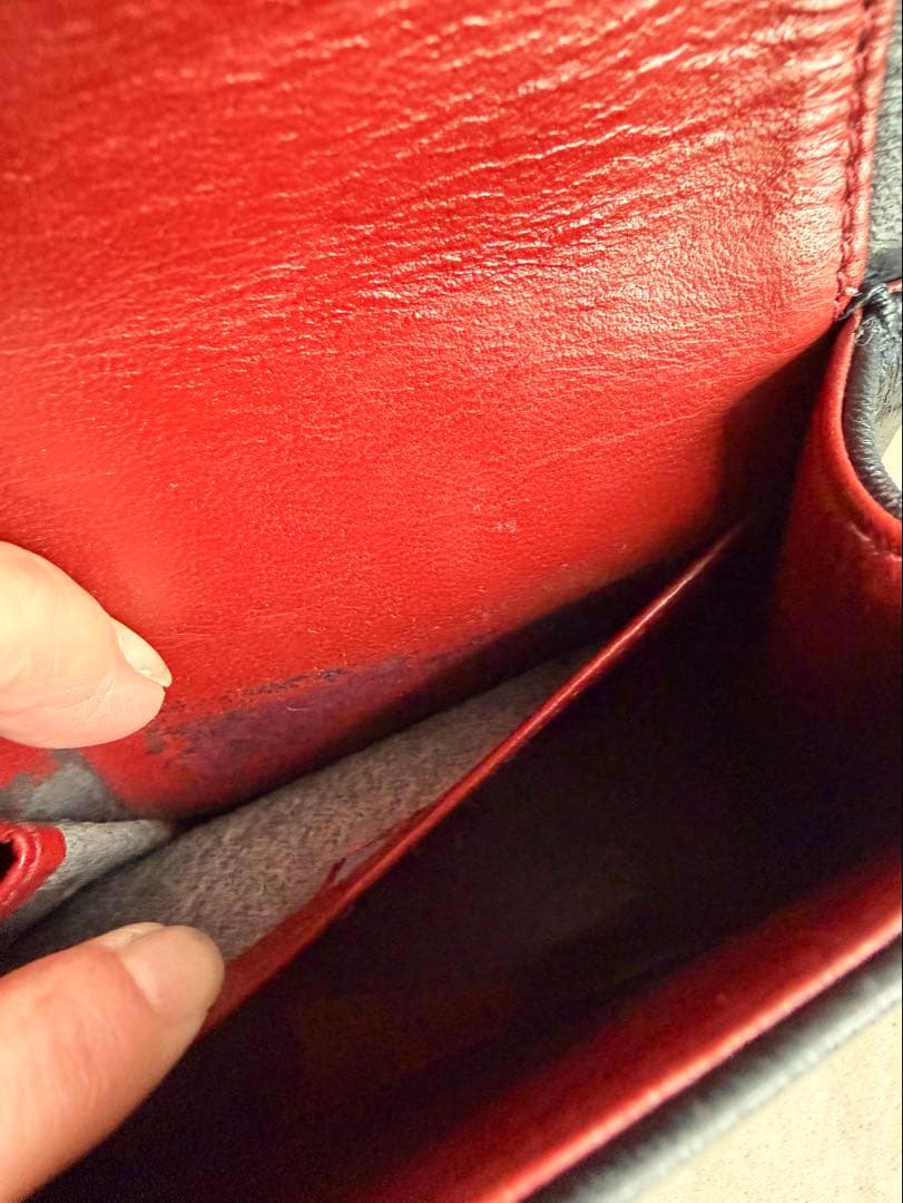 CHANEL ヴィンテージマトラッセ ダブルチェーン G金具 ブラック