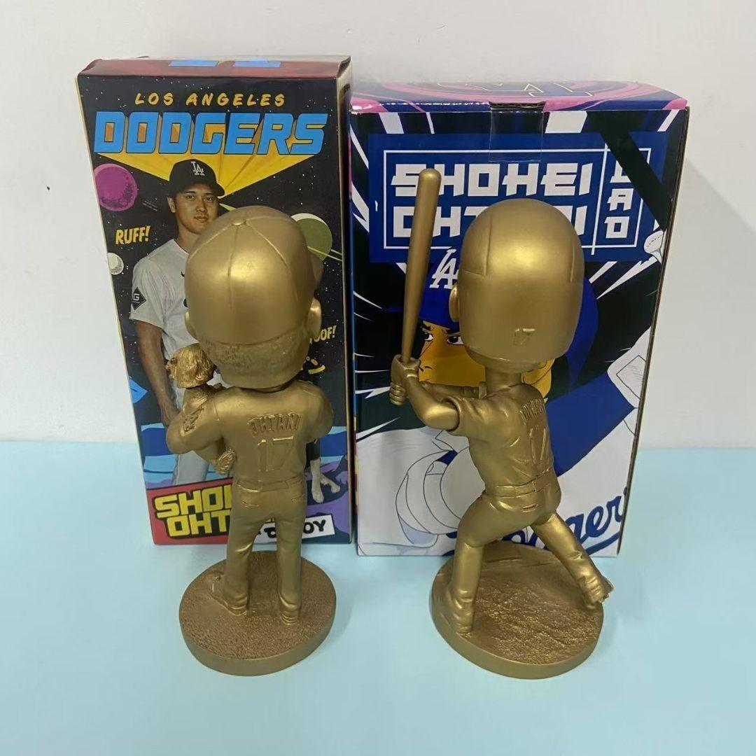 金色　大谷翔平　デコピン　バブルヘッド+ボブルヘッド　ゴールド
