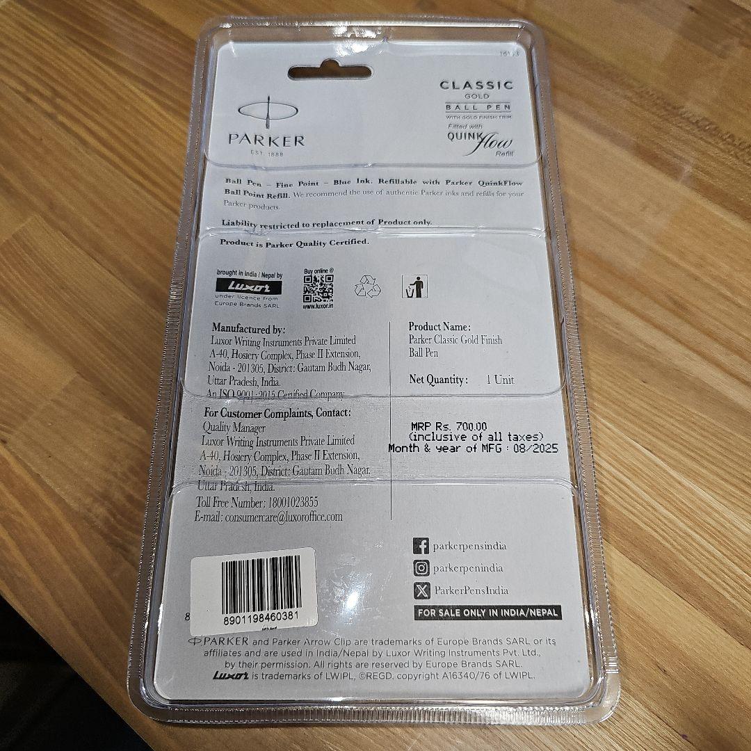 Parker クラシックゴールド GTボールペン ブラックインク 中字 金メッキ