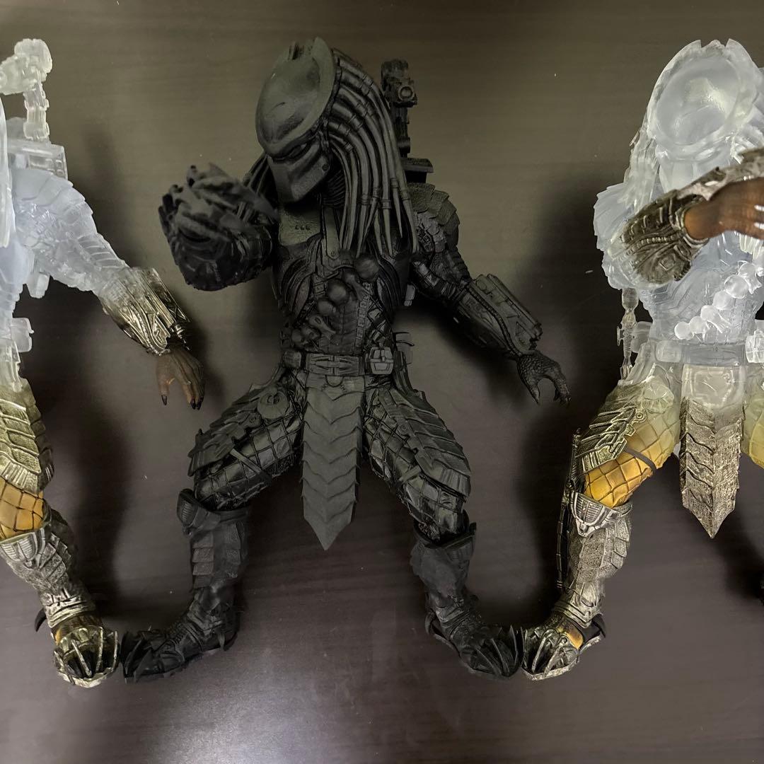 3体セット　AVP プレデター リアル フィギュア クリア　ブラック