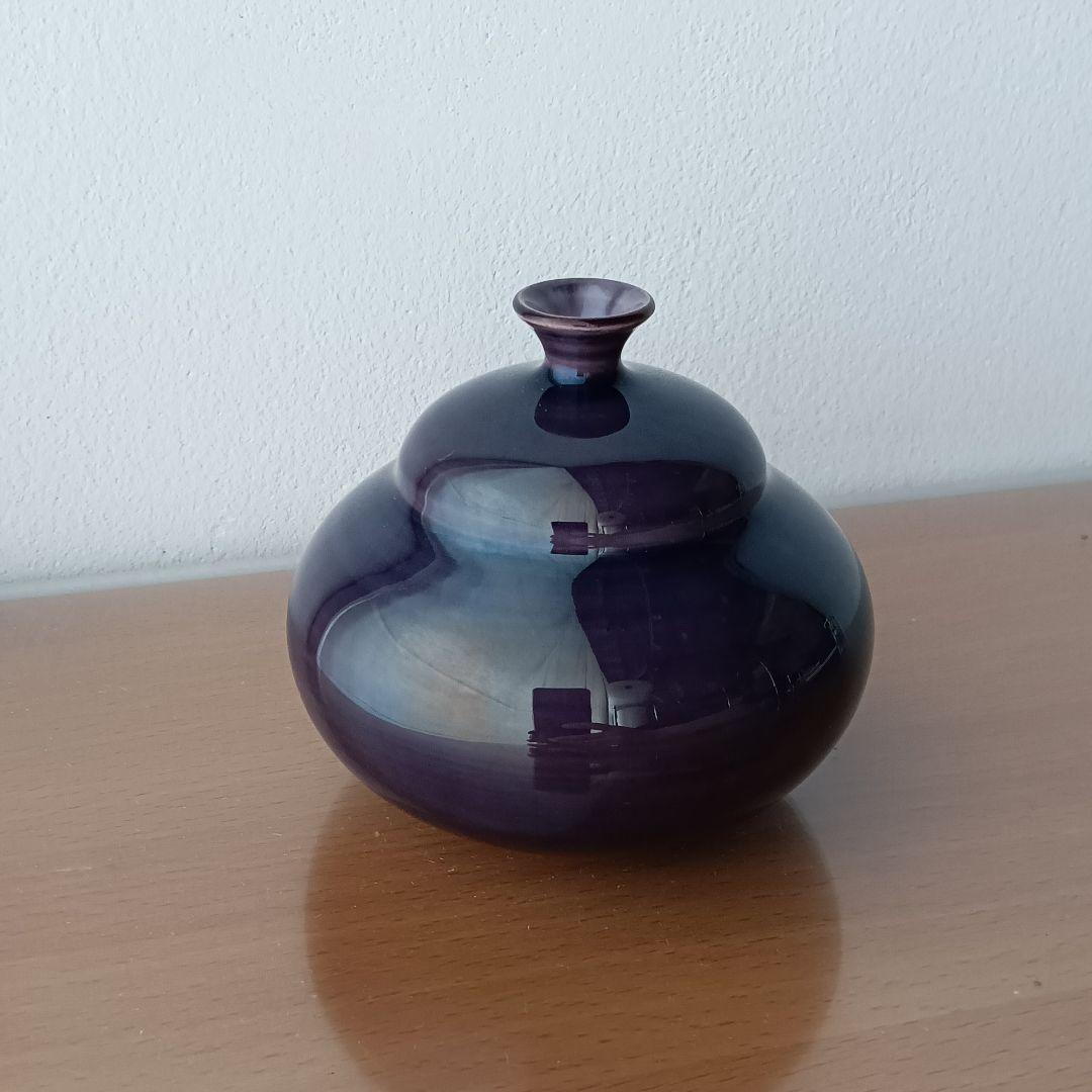 徳田正彦 銘 徳田八十吉 壺 共箱 しおり 九谷