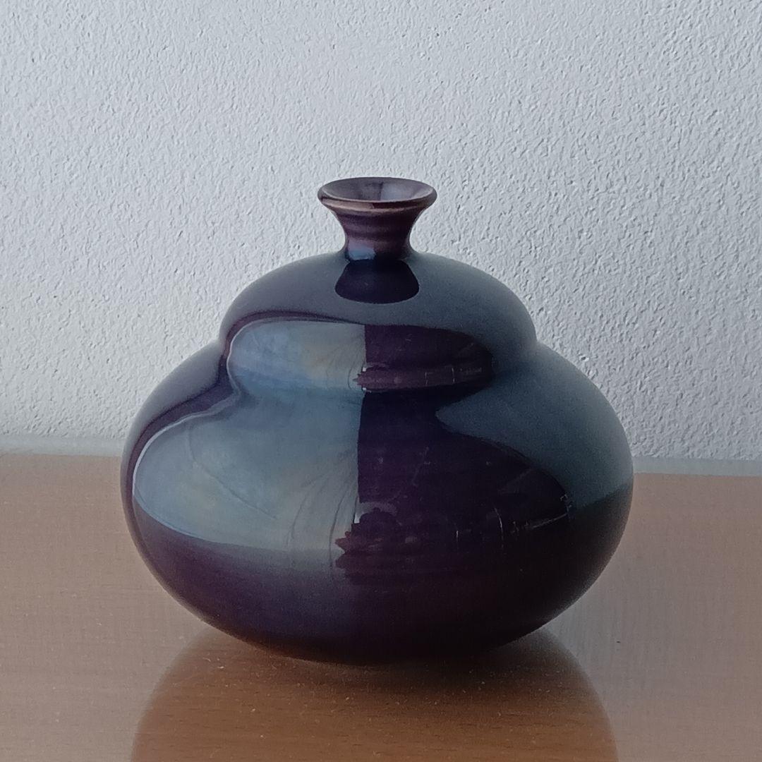 徳田正彦 銘 徳田八十吉 壺 共箱 しおり 九谷