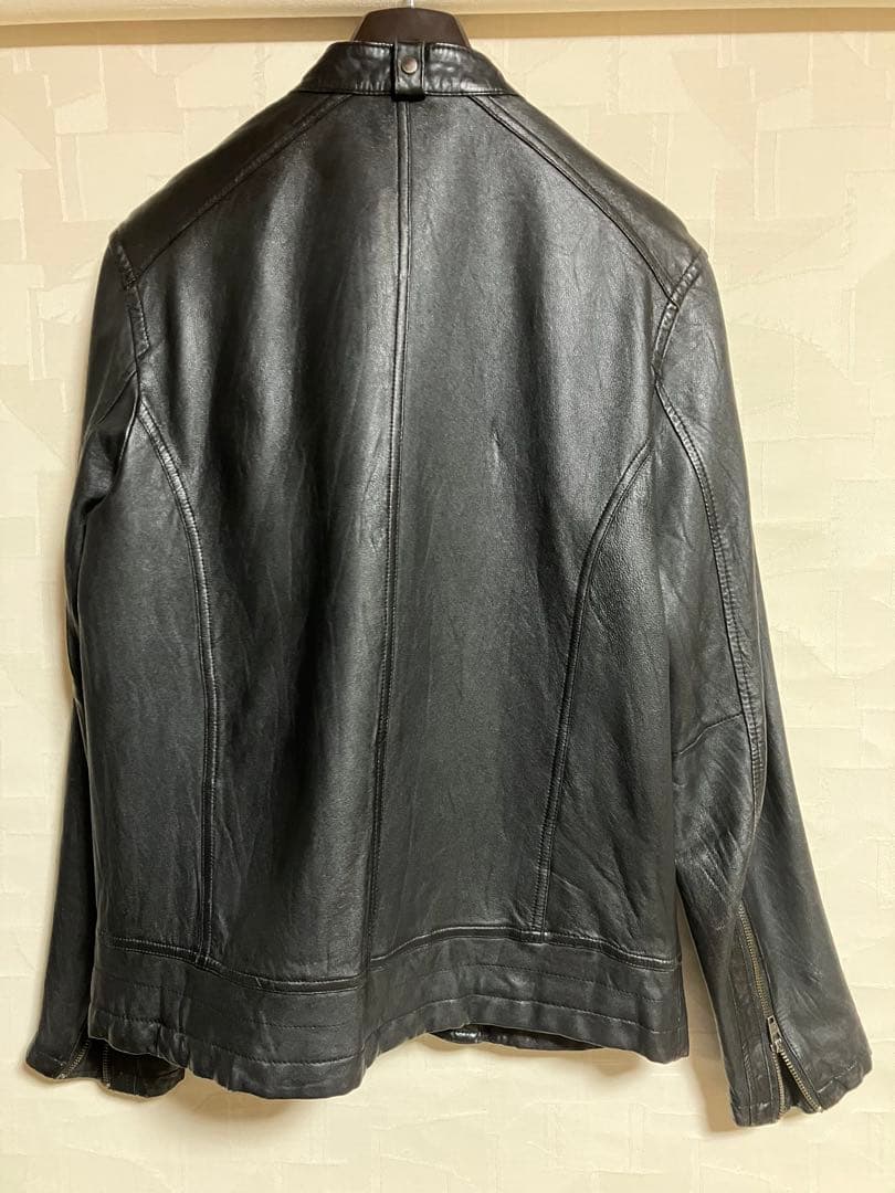 美品 ジャックローズ ラムスキン ライダースジャケット ブラック サイズ4号