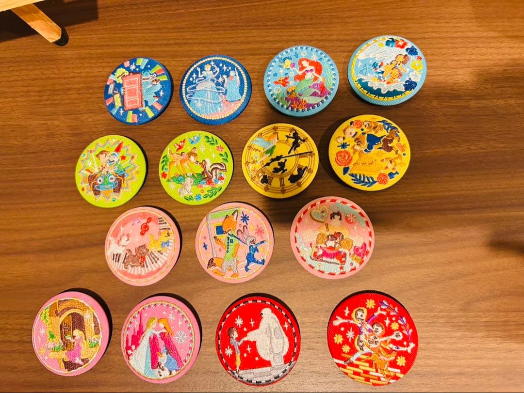 ディズニー刺繍缶バッチ2 15個