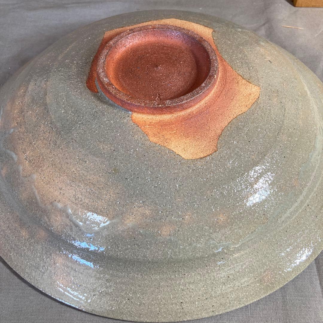 【中里重利】唐津焼の伝統　日展無審査　三玄窯　中里重利作　絵唐津竹文　大皿