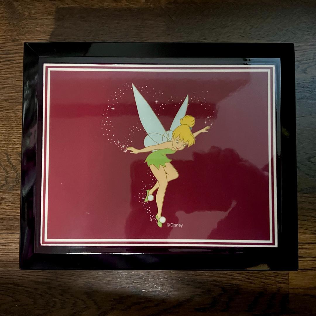 ディズニー ティンカーベル 漆塗り 木製 ジュエリーボックス 限定品 輸入品