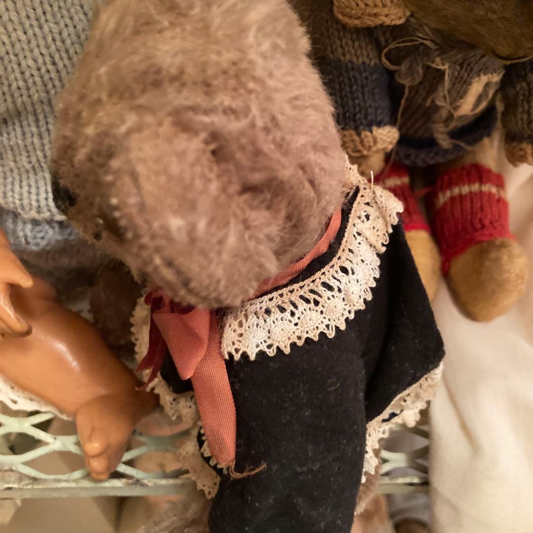 ヴィンテージ テディベア ドレス付き