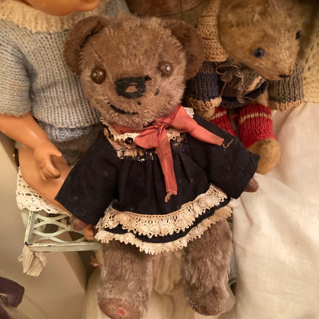 ヴィンテージ テディベア ドレス付き