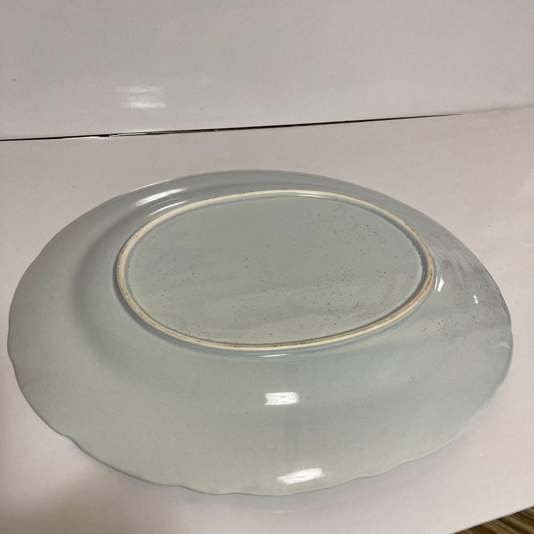 高級品・アンティーク・約40cmの大きな鳳凰柄オーバルプレート