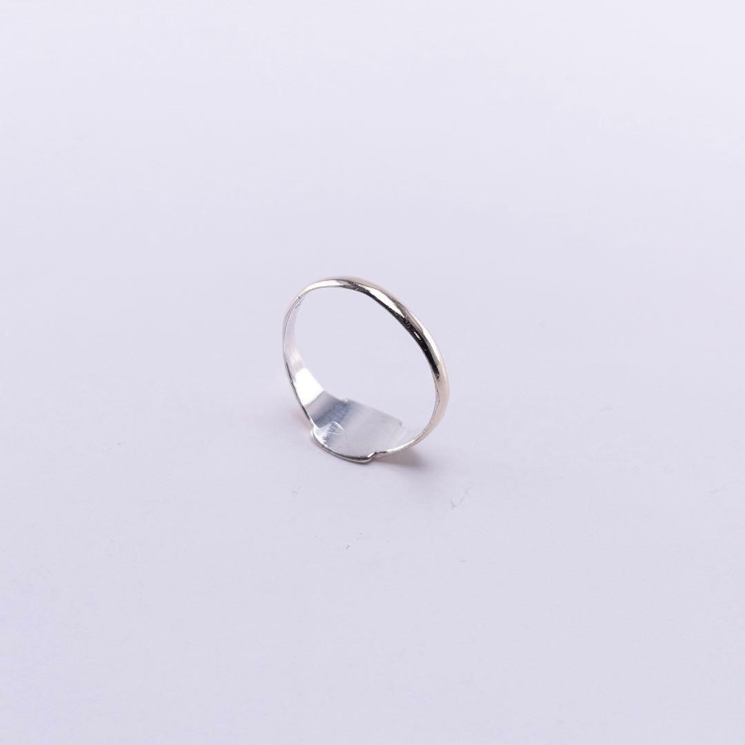 英国製 9金 シルバー925 30s ヴィンテージ シグネットリング 14号