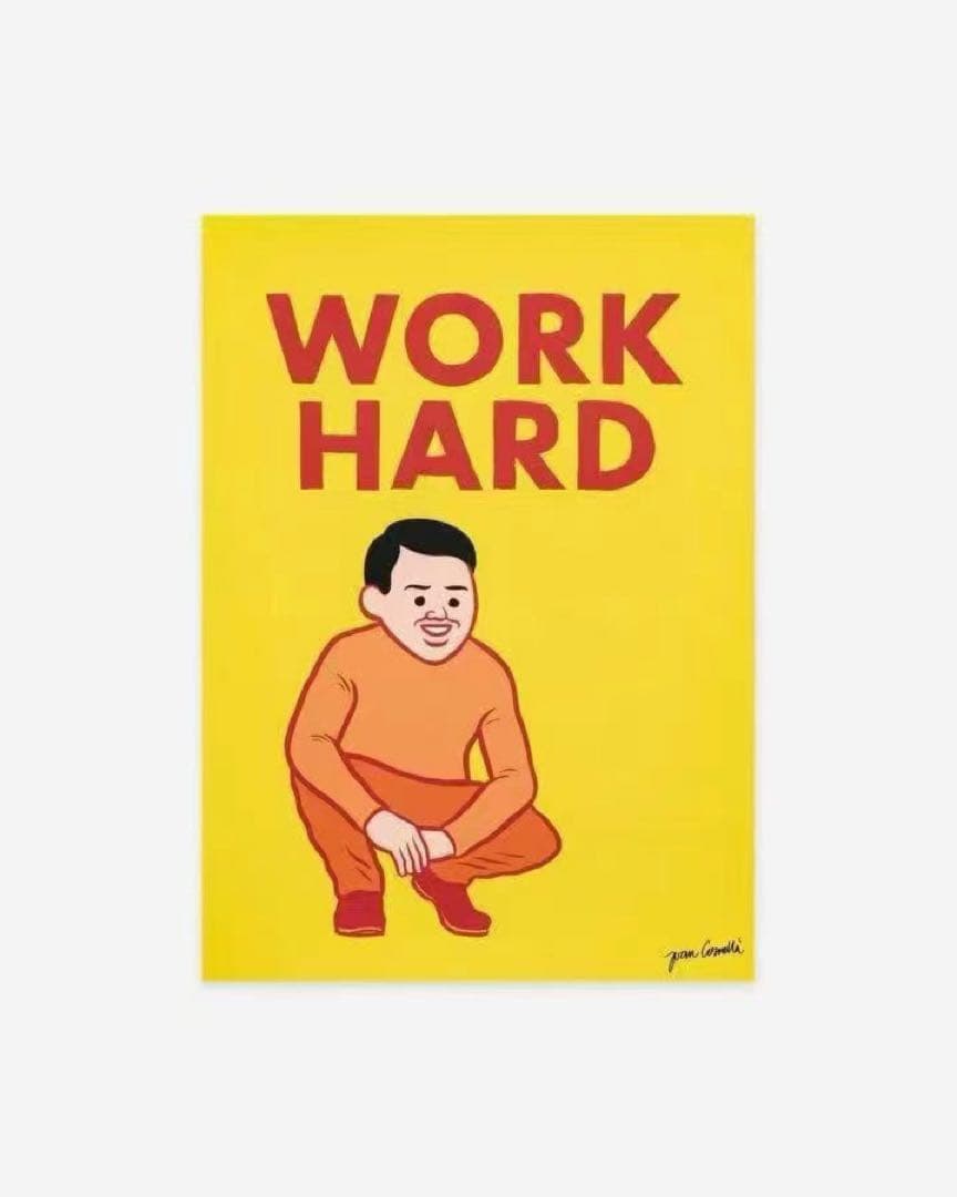 JoanCornella「Work Hard and Then Die」版画