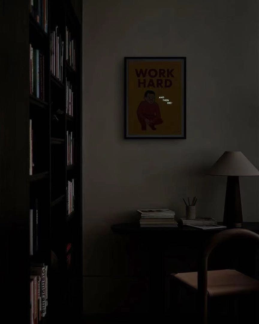 JoanCornella「Work Hard and Then Die」版画