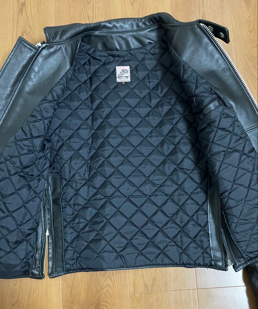 Reminiscence 黒レザーシングルライダースジャケット