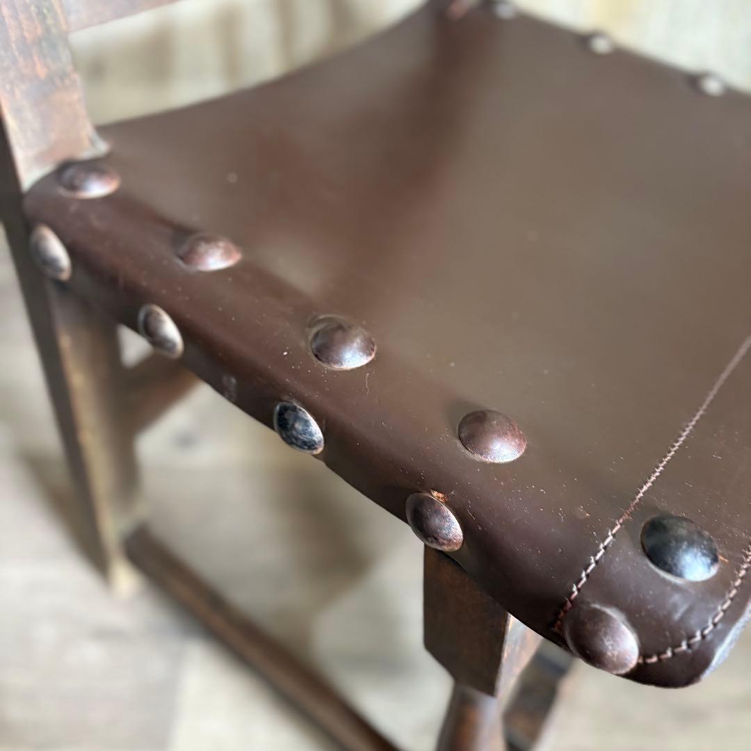 NAVARRO ARGUDO スペイン　ヴィンテージ　レザーシートチェア　②