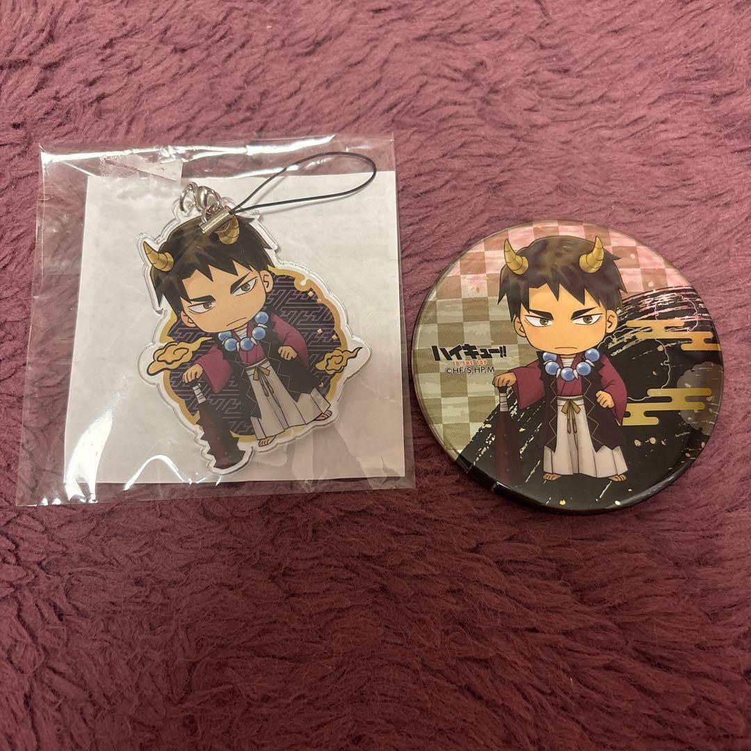 牛島若利 ナンジャタウン 百鬼夜行 アクリルストラップ キーホルダー 缶バッジ