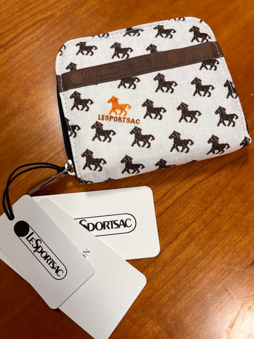 LESPORTSAC 二つ折り財布 新作馬プリント