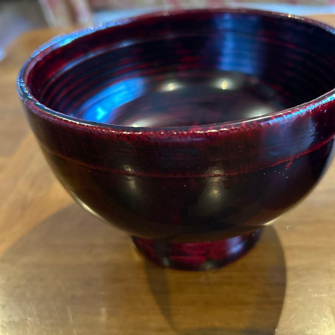 natuk 輪島塗り丼　漆塗りの黒と赤の2個セット