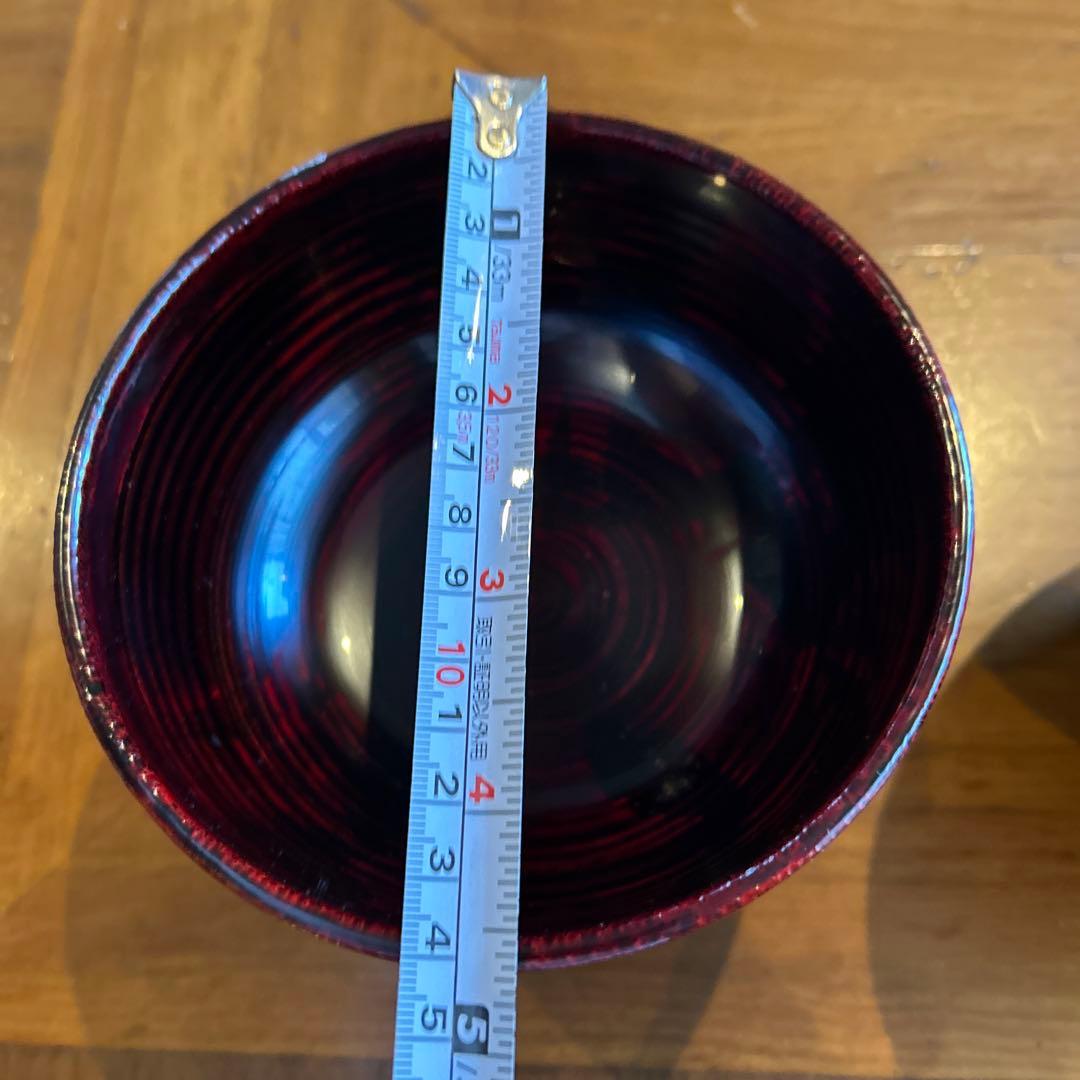 natuk 輪島塗り丼　漆塗りの黒と赤の2個セット