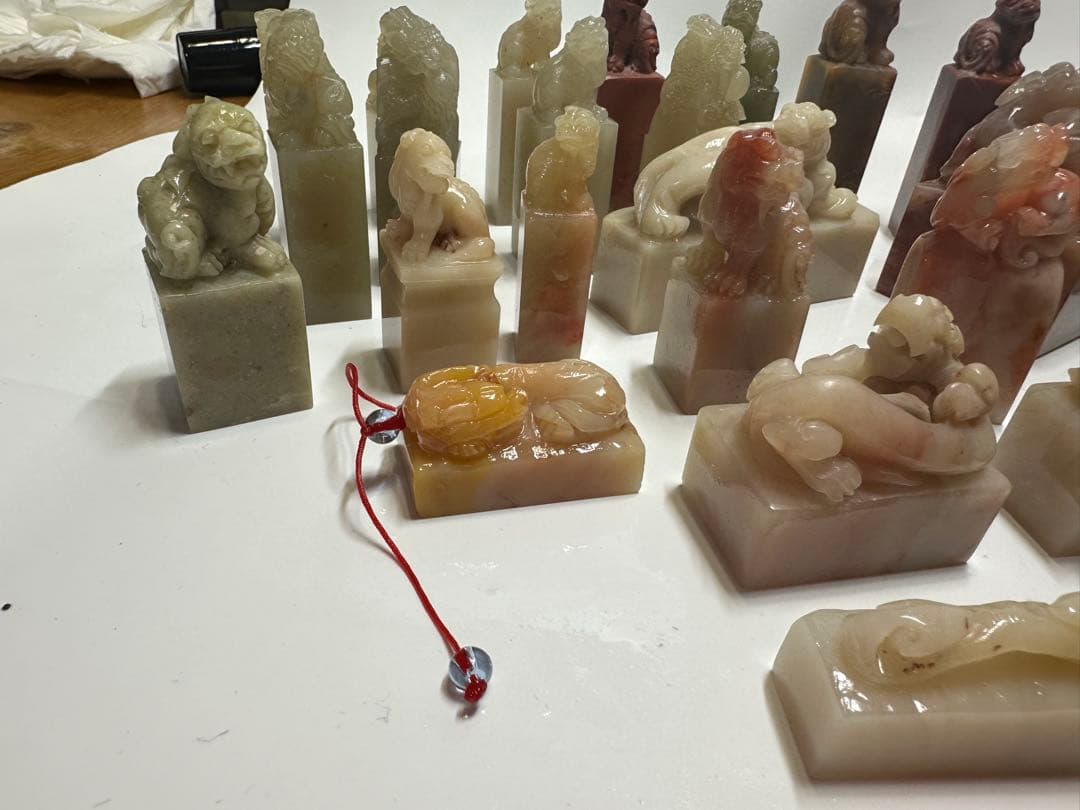 年末感謝祭　篆刻　印材　印石　まとめ　書道　落款　遊印　45点③