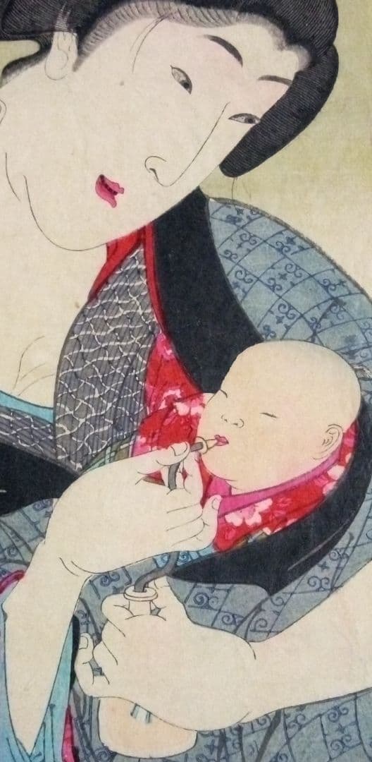 浮世絵、見立昼夜二十四時午前六時、豊原国周画