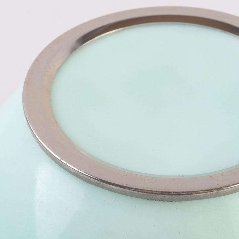 七宝焼　花文　花瓶　唐木台付　共箱　V　9254