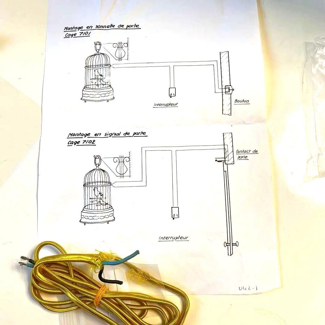 リュージュ社シンギングバード　オルゴール時計