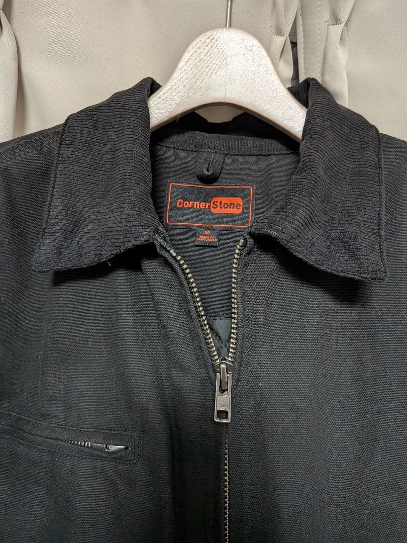 CornerStone 黒 ジャケット ワーク デトロイトジャケット