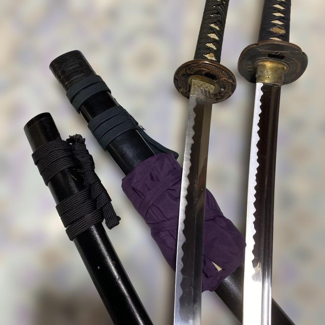 居合大刀(刀袋付)と脇差模造刀