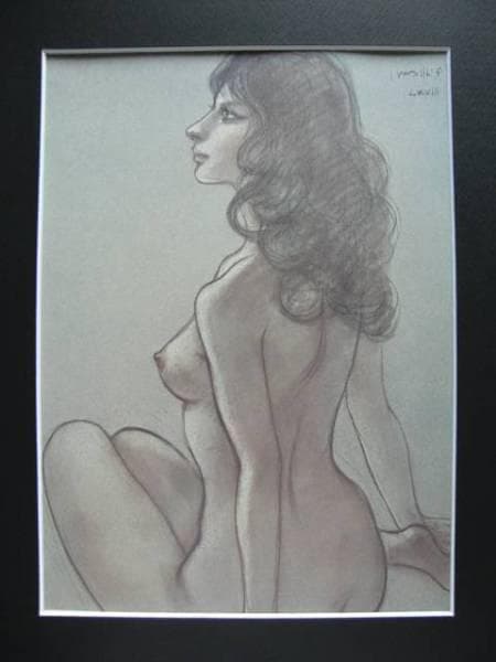 古沢岩美、デッサン 22、希少大判画集画、新品額装付、状態良好