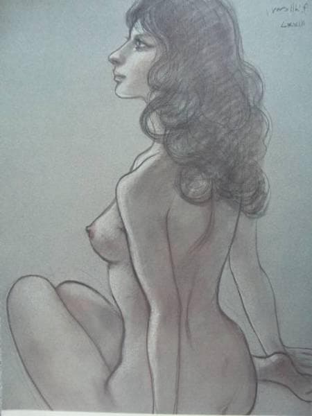 古沢岩美、デッサン 22、希少大判画集画、新品額装付、状態良好