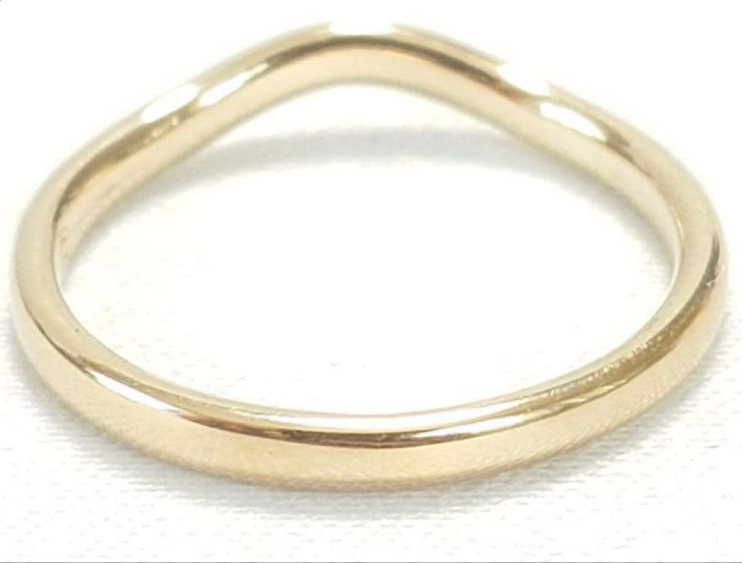 ティファニーカーブドバンドリング　18金　10号