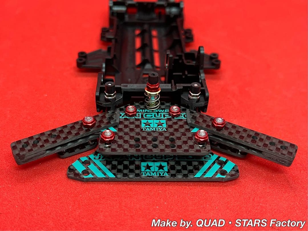 【ミニ四駆・VZシャーシ用】1軸リヤアンカー　J-CUP2022／カーボン