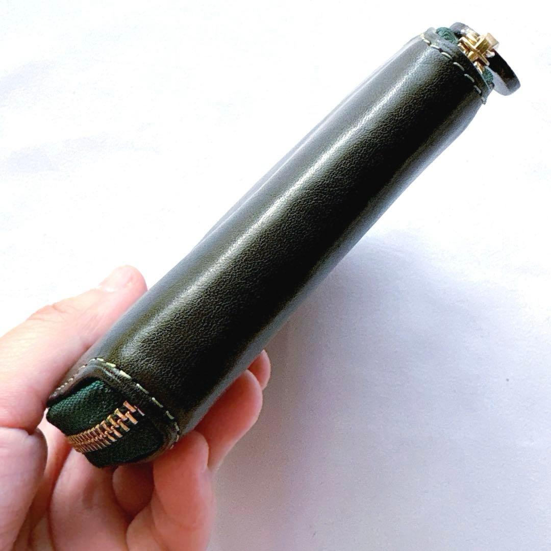 【美品】DAKOTA ダコタ チェルキオ 二つ折り財布 ミニウォレット グリーン