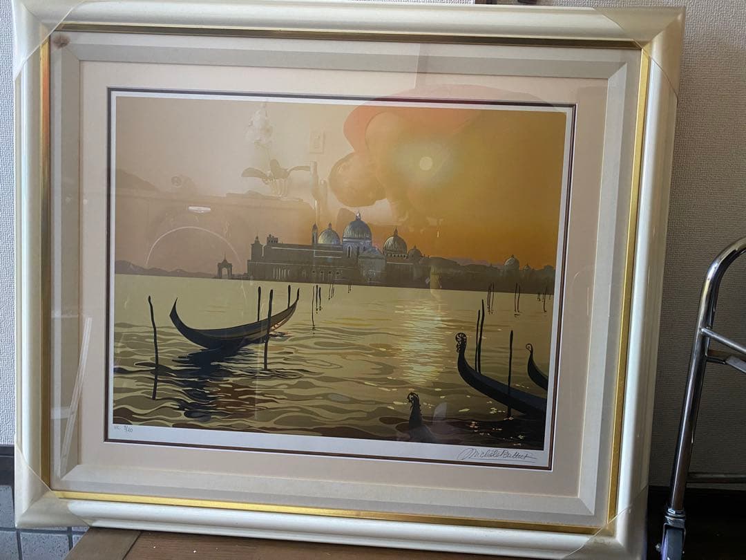 バチュ　ベニスの夕暮れ HC4/10 サイン入り