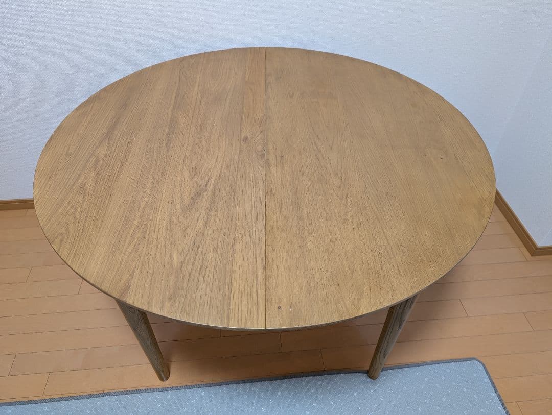 mobler オーク材伸長式ダイニングテーブル 110cm 170cm