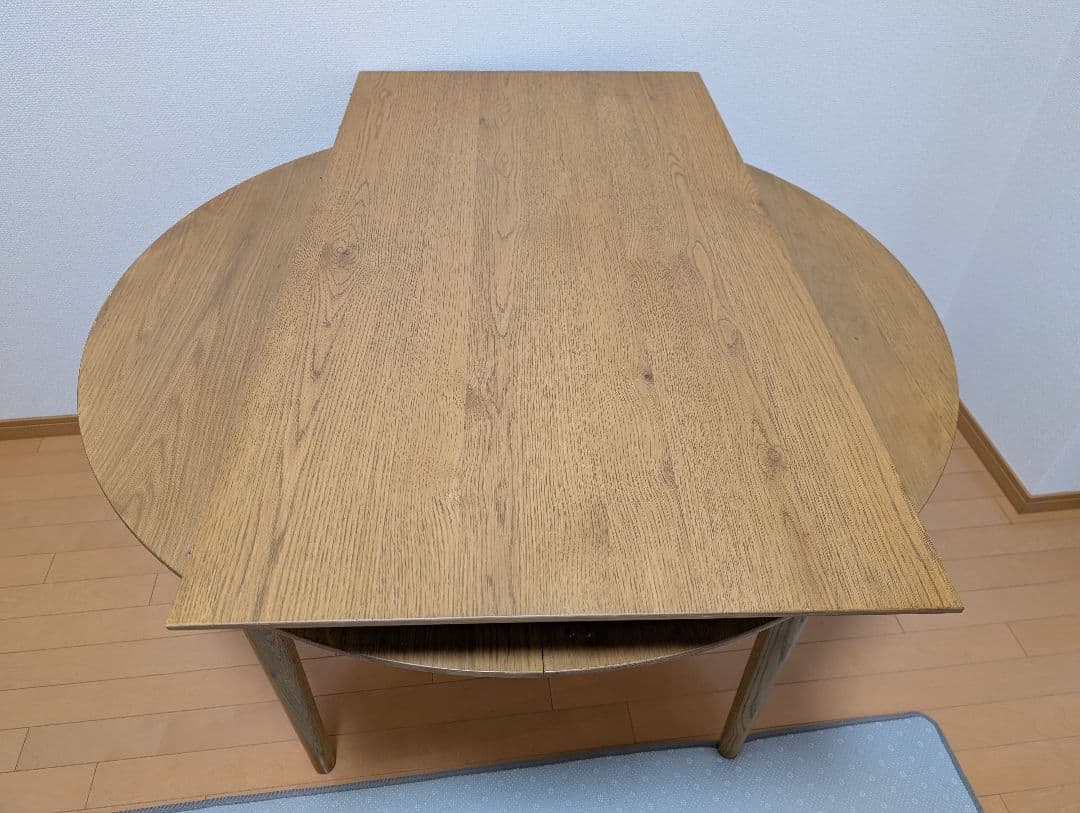 mobler オーク材伸長式ダイニングテーブル 110cm 170cm