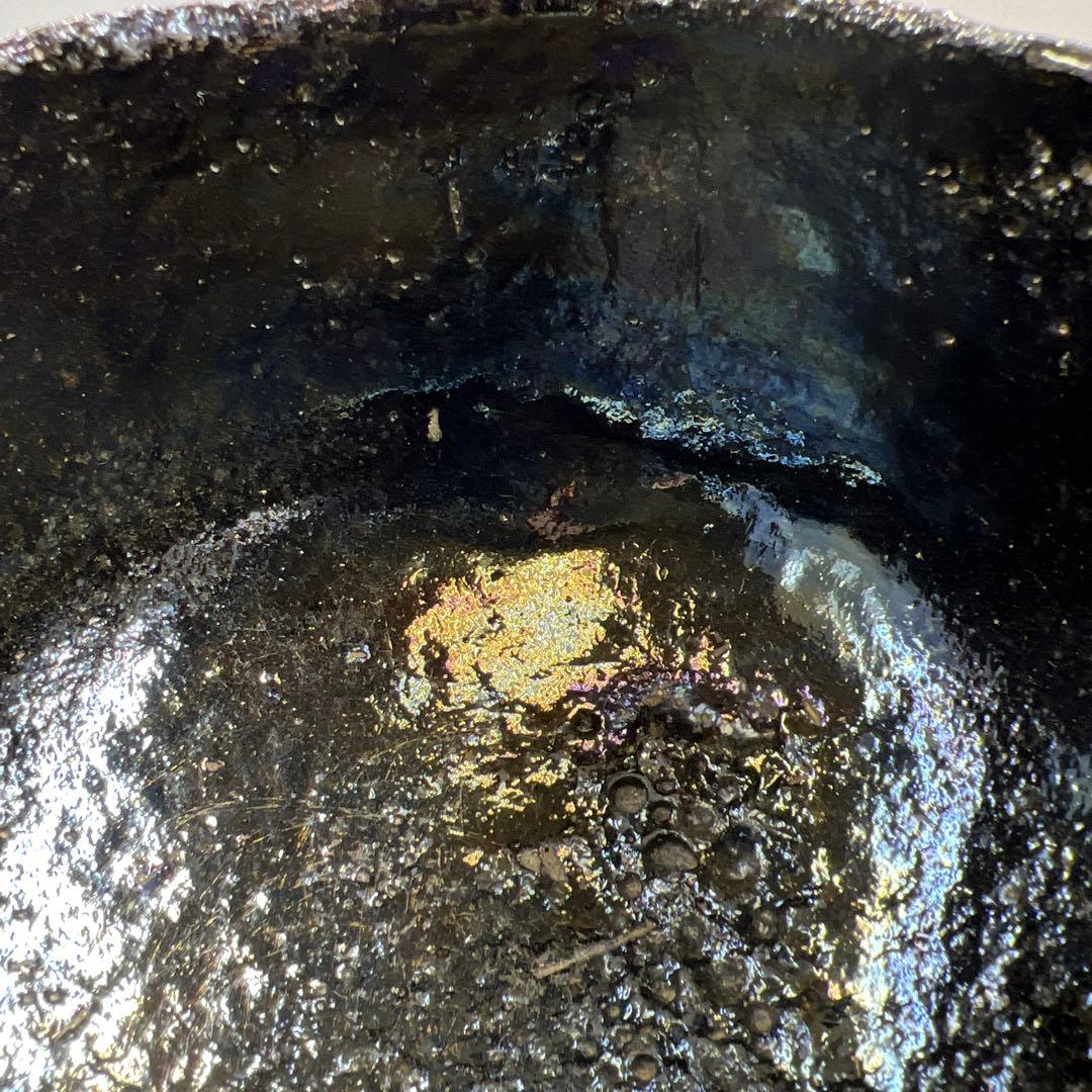 太閣窯　小西平内　黒茶碗　共箱　直径11.8㎝　東な7-0617⭐︎2F