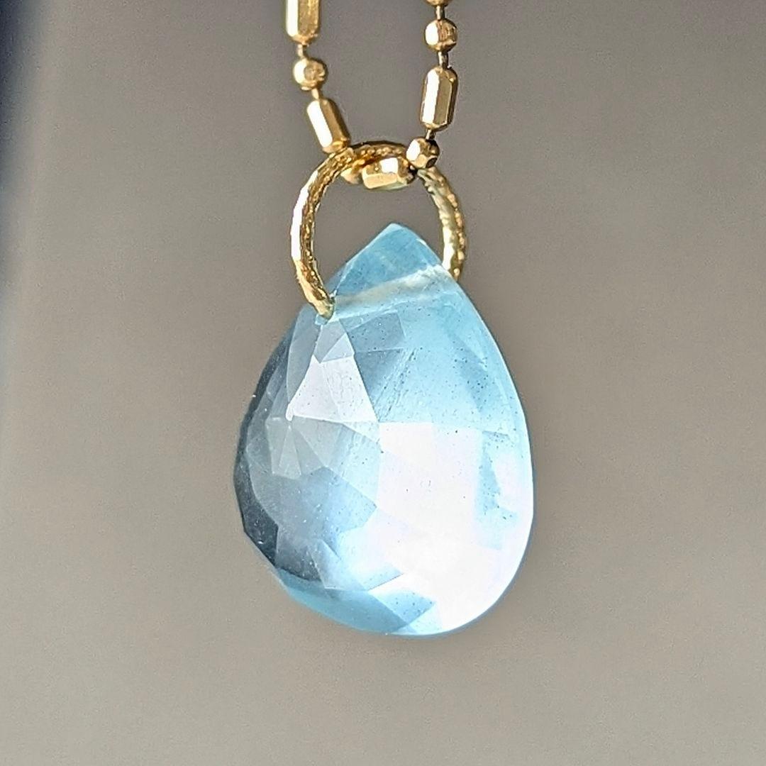 ♢綿菓子♢K18 アクアマリン5.53ct チャ―ム ペンダントトップ